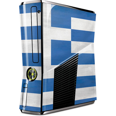 Greece Flag Distressed Xbox 360 Slim (2010) Skin